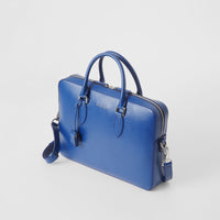 Attaché-case en cuir london - Bleu profond