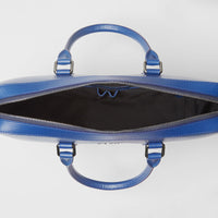 Attaché-case en cuir london - Bleu profond