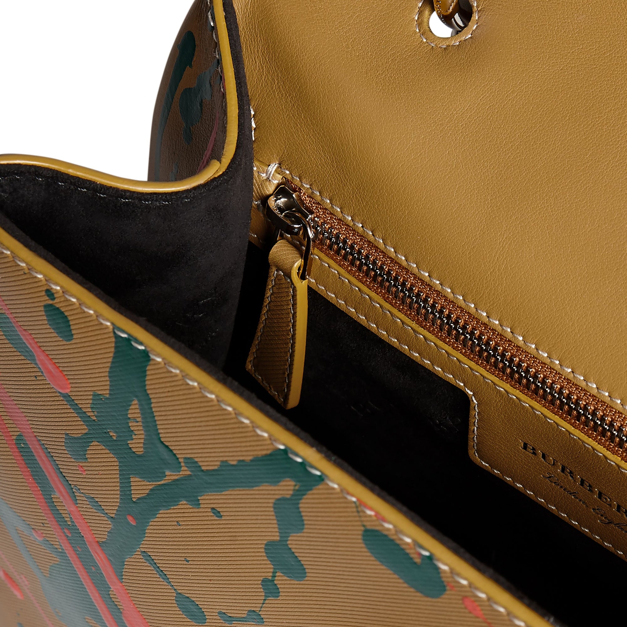 OCHRE YELLOW Sac à main DK88 moyen à imprimé Splash