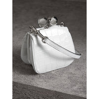 Mini sac porte-monnaie en alligator - Blanc
