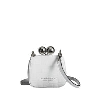 Mini sac porte-monnaie en alligator - Blanc