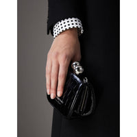 Mini sac porte-monnaie en alligator - Noir