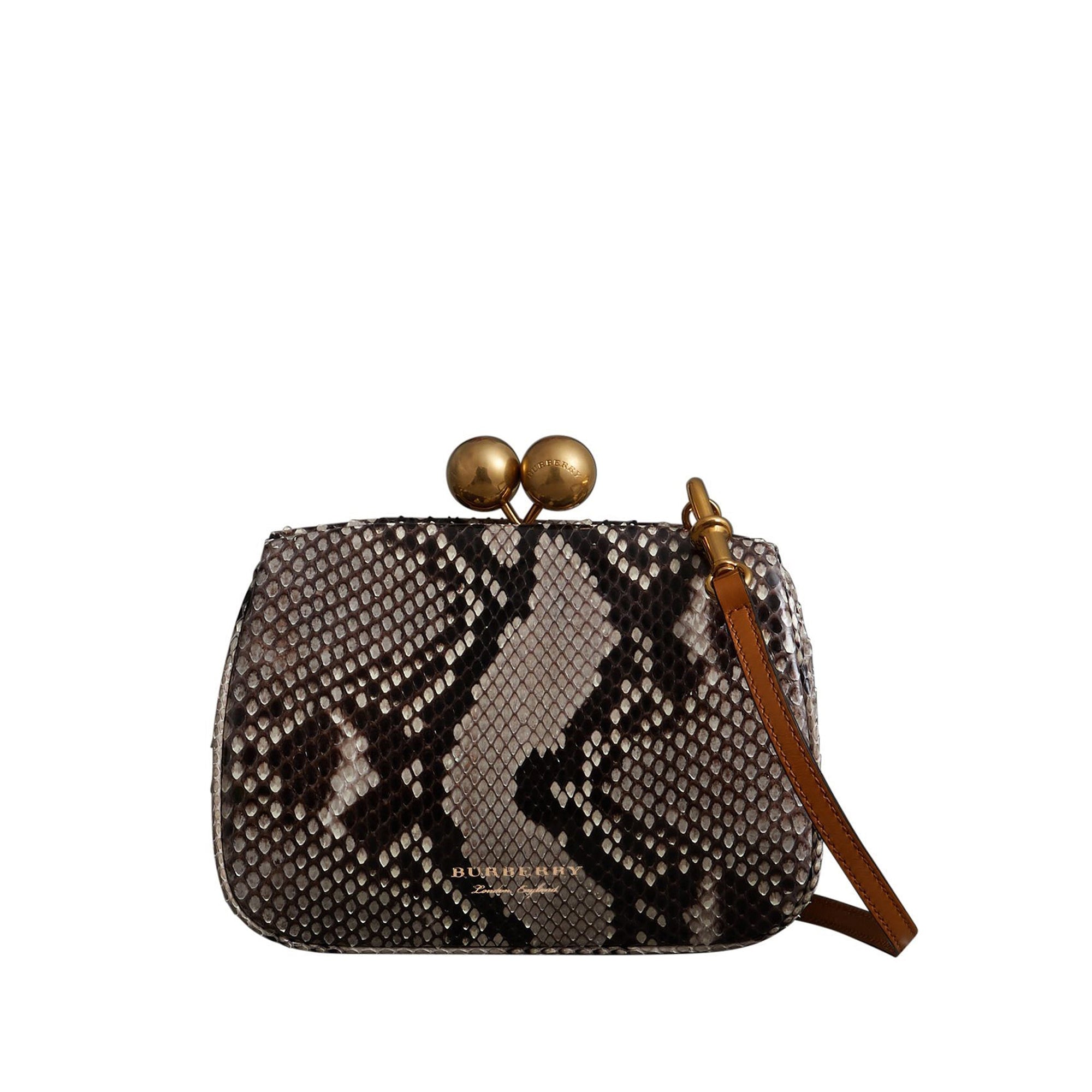 Petit sac porte-monnaie en python - Naturel