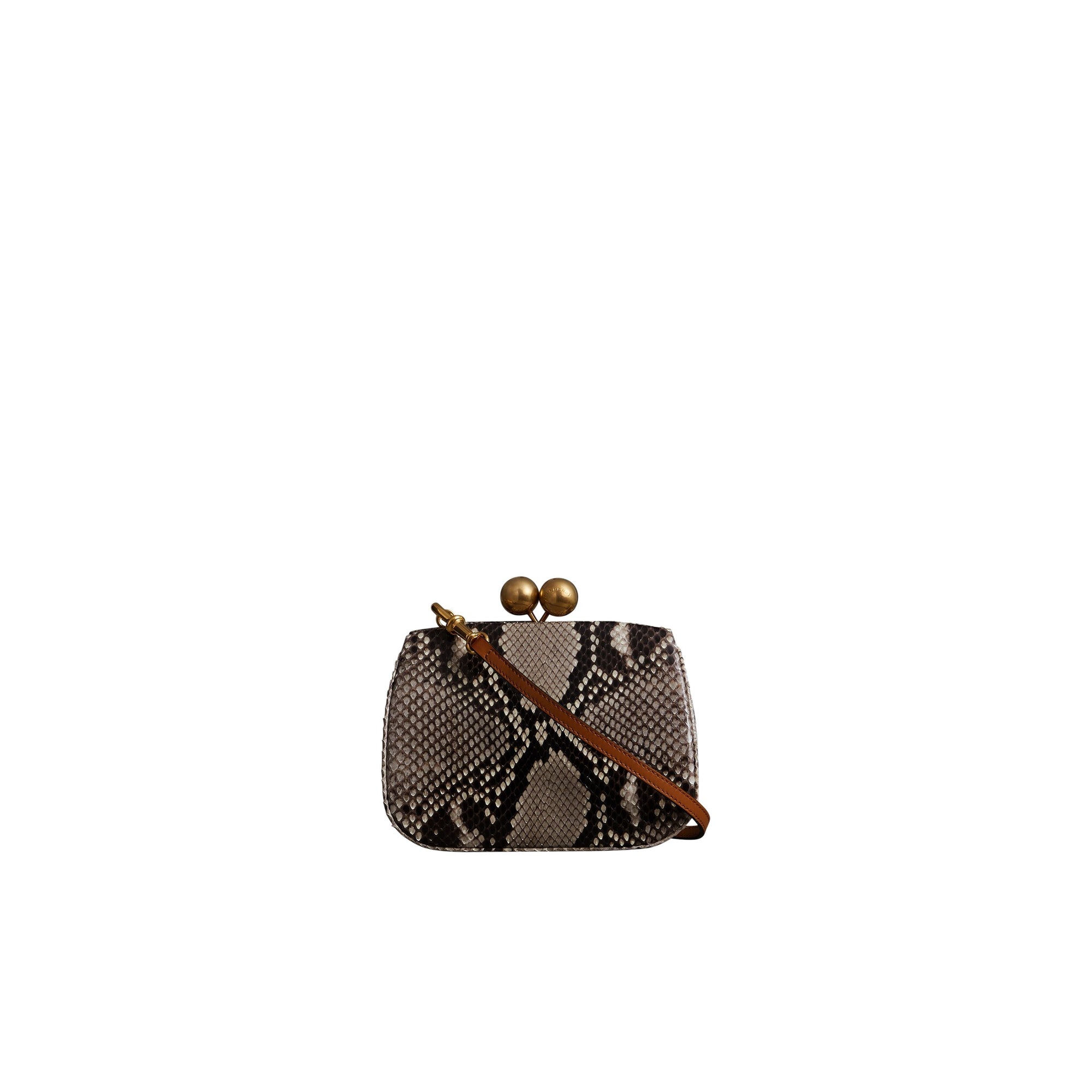 Petit sac porte-monnaie en python - Naturel
