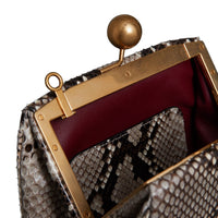Petit sac porte-monnaie en python - Naturel
