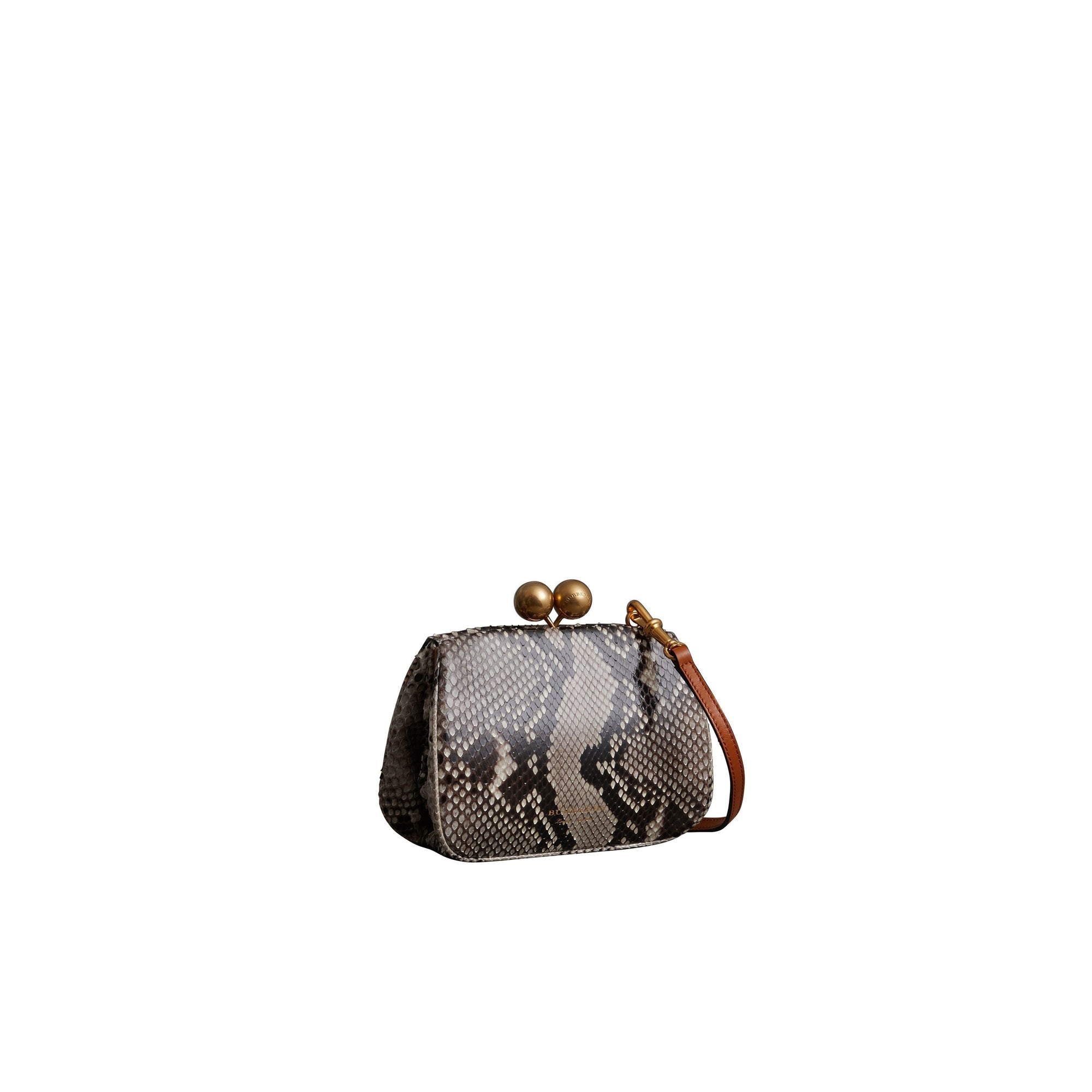 Petit sac porte-monnaie en python - Naturel