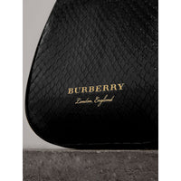 Mini sac porte-monnaie en python bicolore - Noir