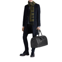 CHARCOAL/BLACK Fourre-tout à motif London check avec éléments en cuir