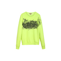 BRIGHT LEMON Sweat-shirt en coton avec imprimé Doodle
