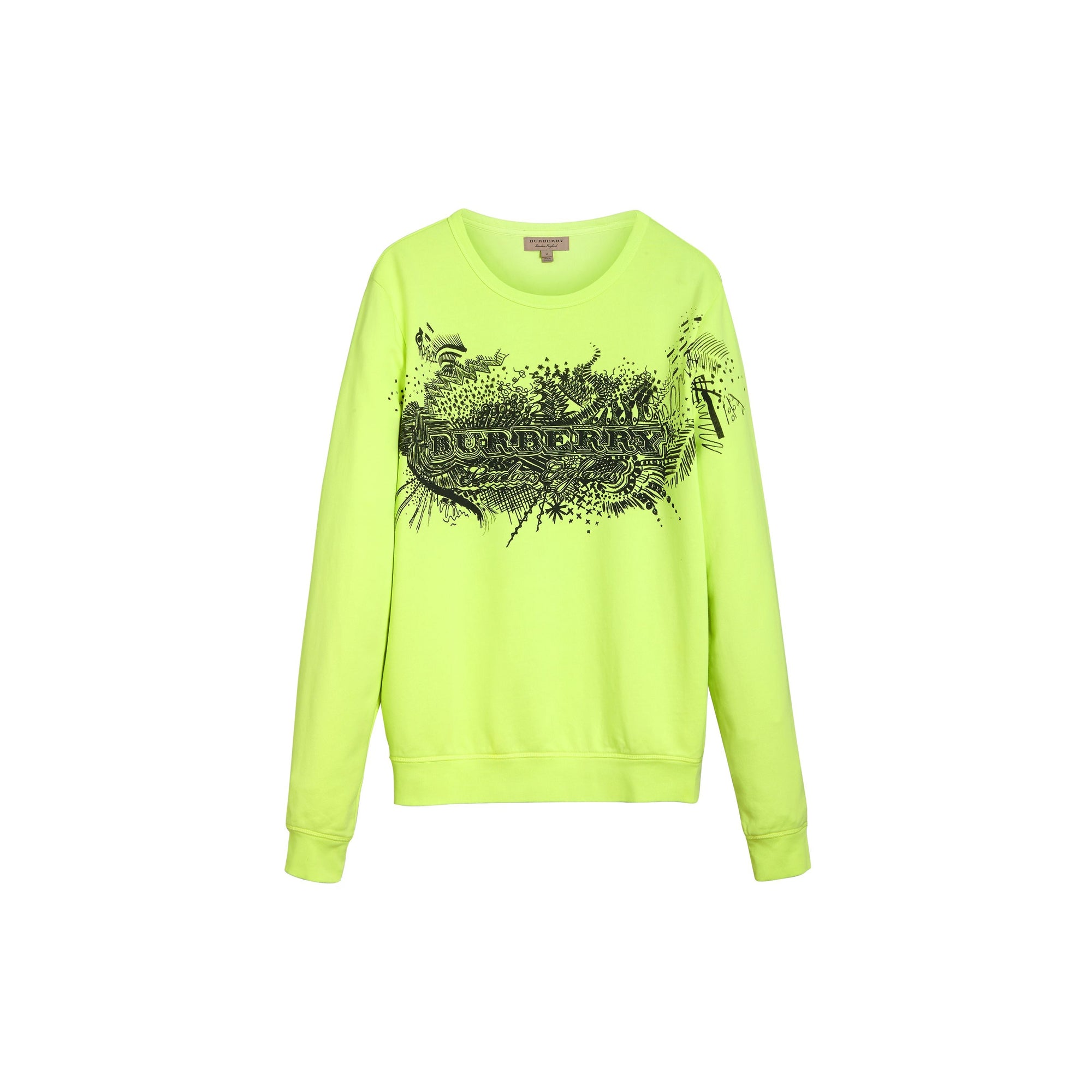 BRIGHT LEMON Sweat-shirt en coton avec imprimé Doodle