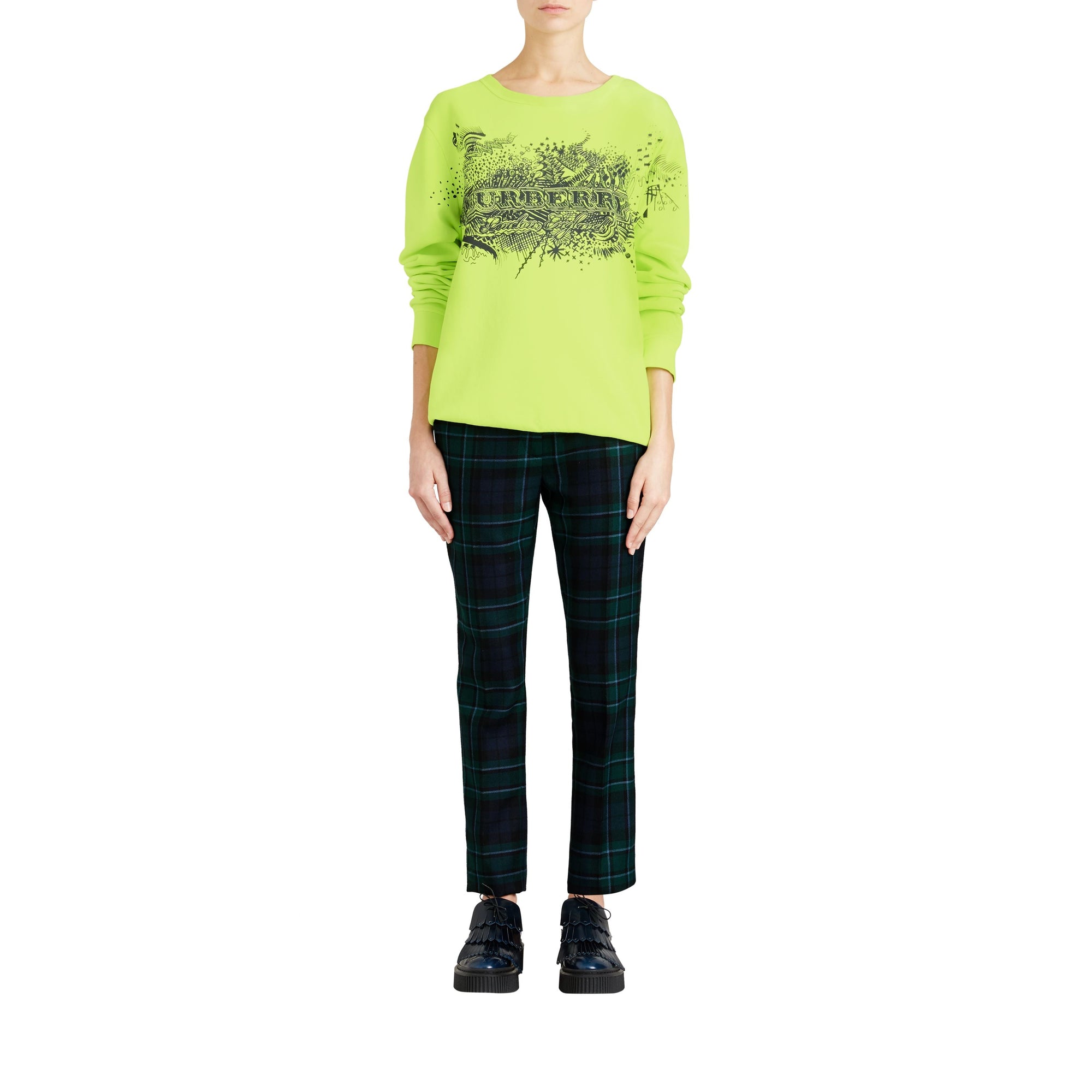 BRIGHT LEMON Sweat-shirt en coton avec imprimé Doodle