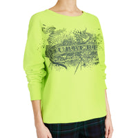 BRIGHT LEMON Sweat-shirt en coton avec imprimé Doodle