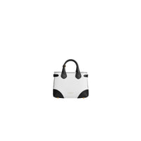 CHALK WHITE/BLACK Petit sac The Banner en cuir bicolore avec détails richelieu