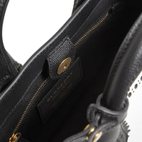 CHALK WHITE/BLACK Petit sac The Banner en cuir bicolore avec détails richelieu