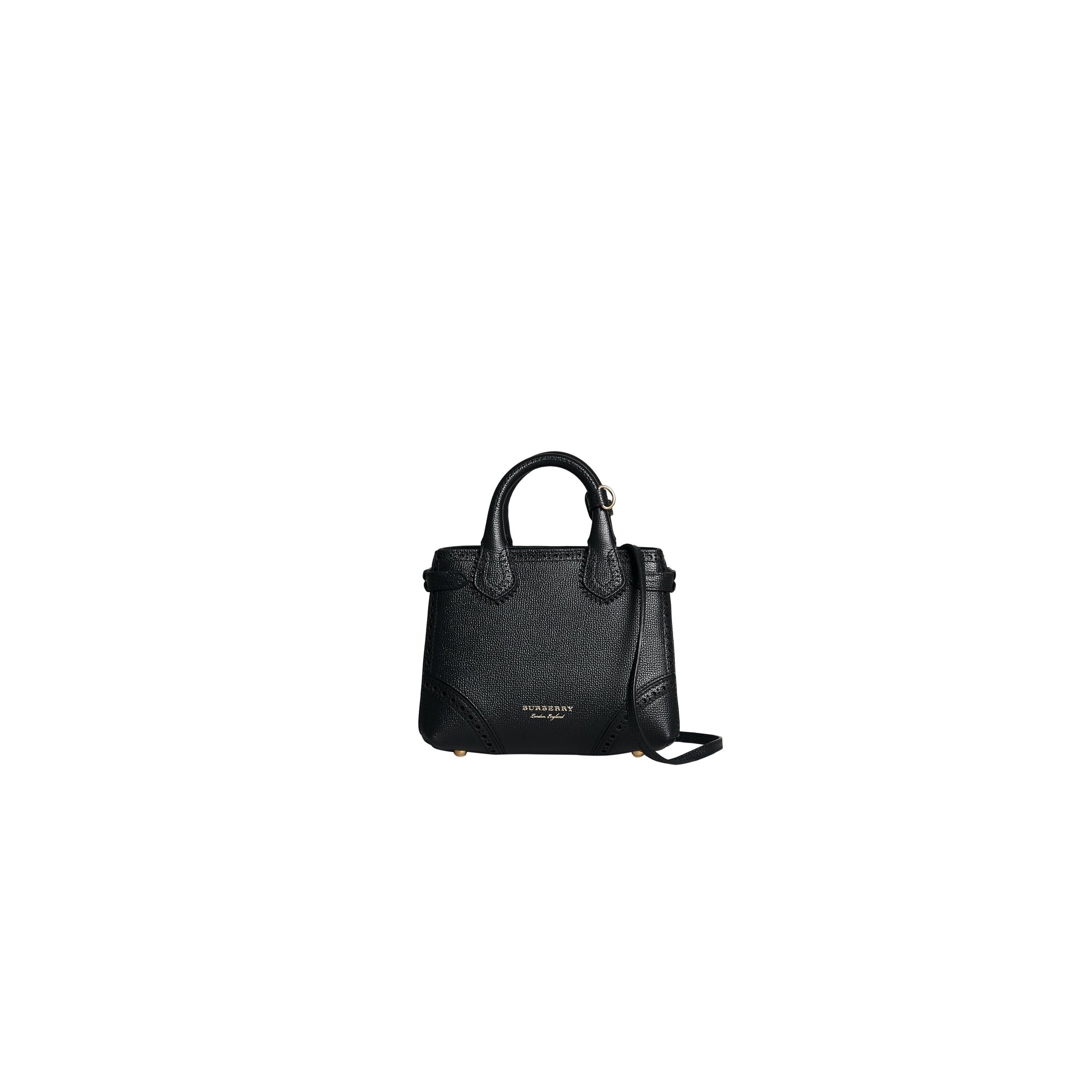 BLACK Sac The Baby Banner en cuir avec détails richelieu