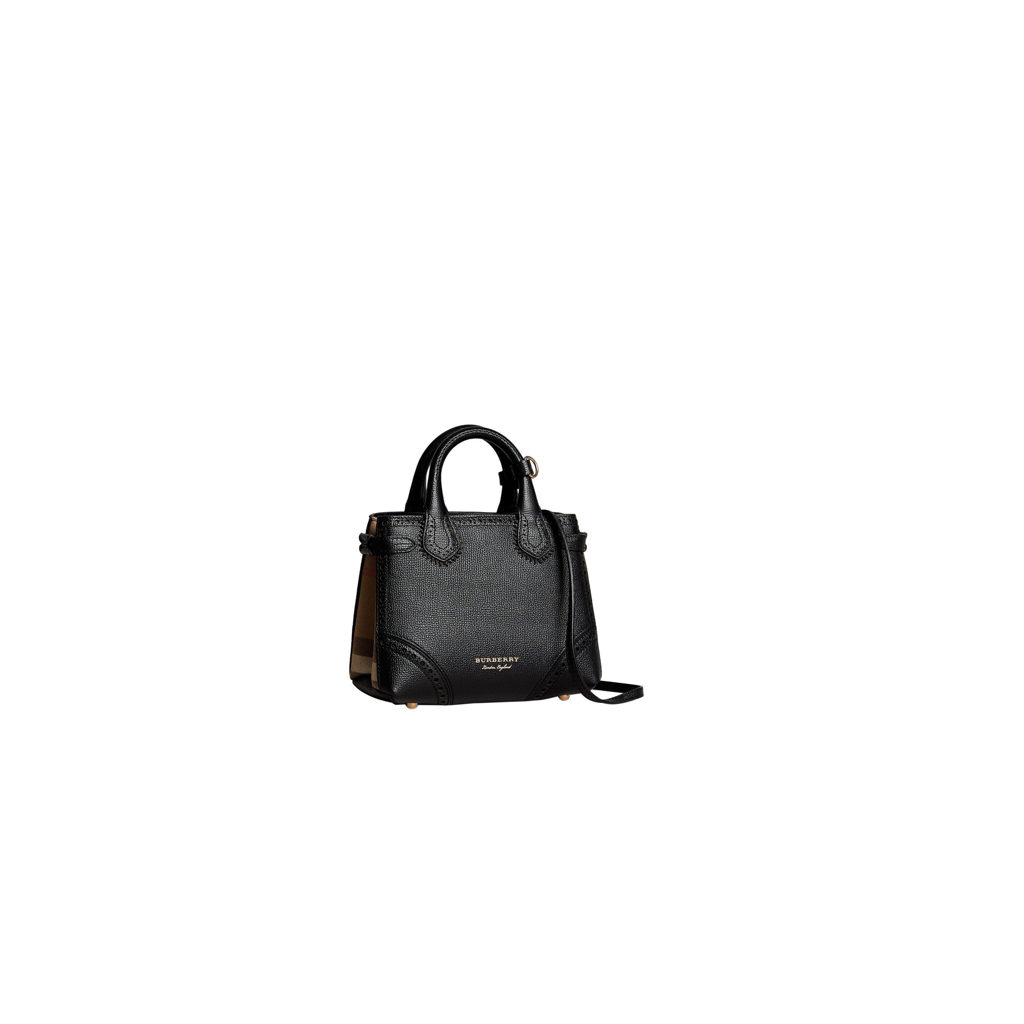 BLACK Sac The Baby Banner en cuir avec détails richelieu