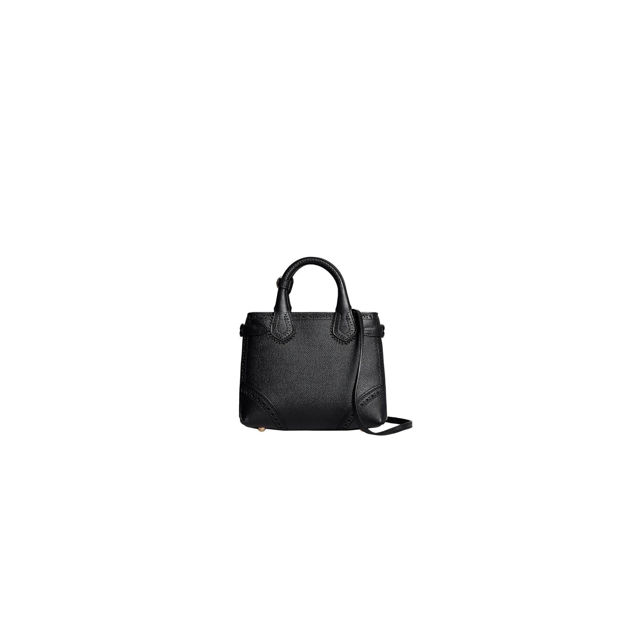 BLACK Sac The Baby Banner en cuir avec détails richelieu