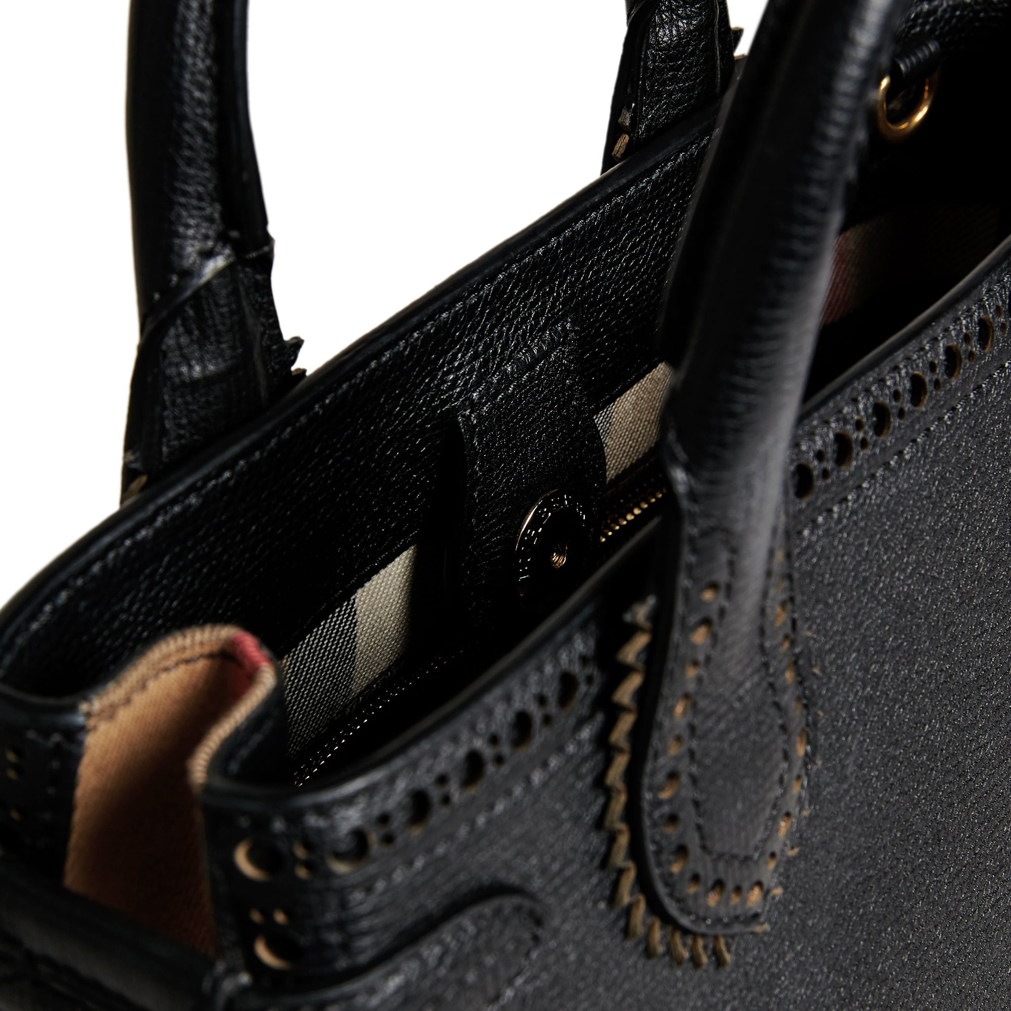 BLACK Sac The Baby Banner en cuir avec détails richelieu