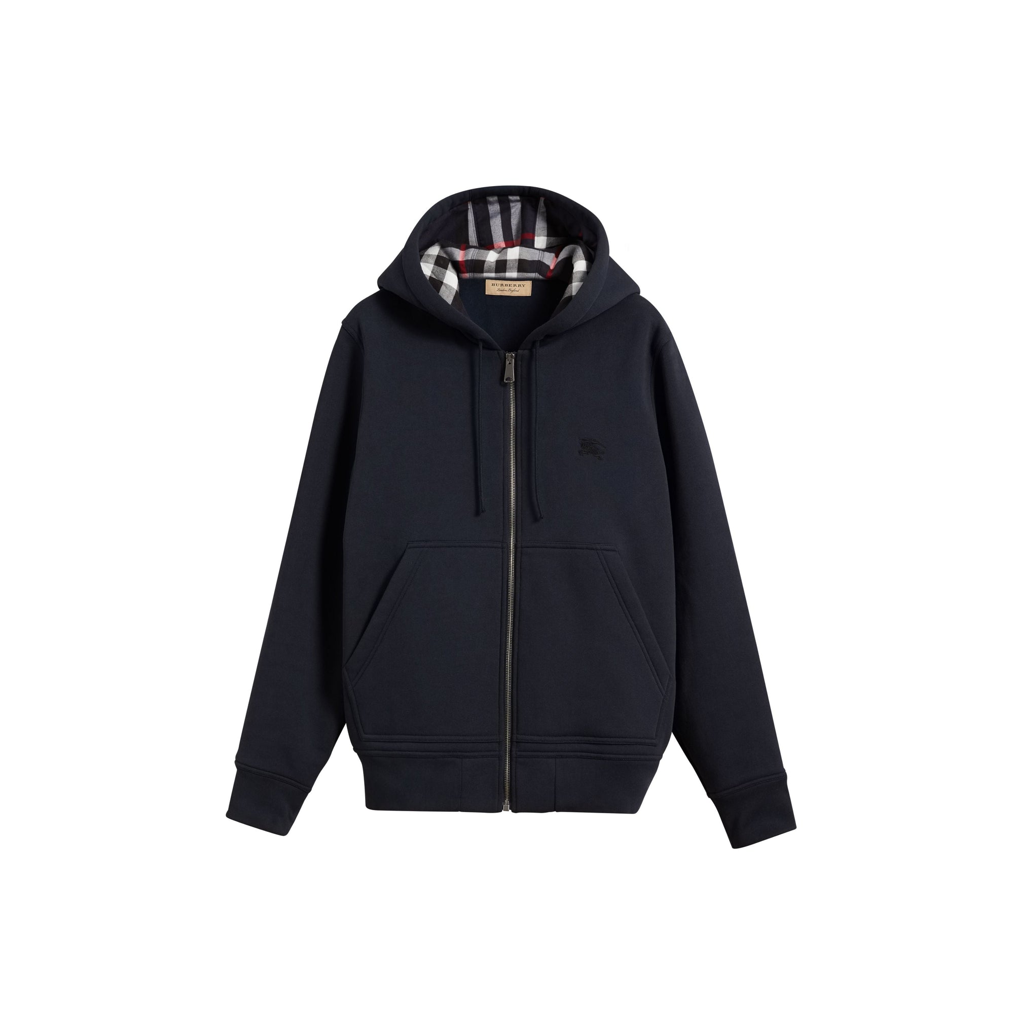 NAVY Haut en jersey à capuche avec détails check
