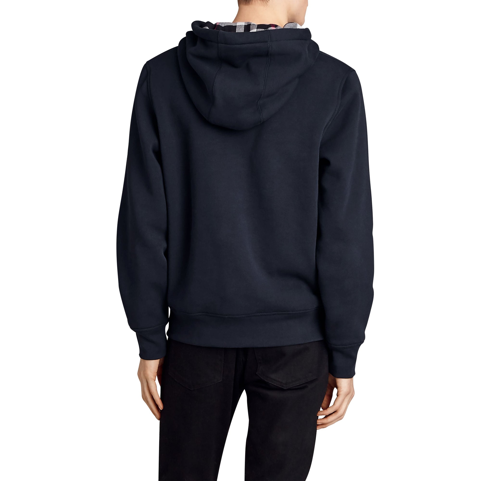 NAVY Haut en jersey à capuche avec détails check