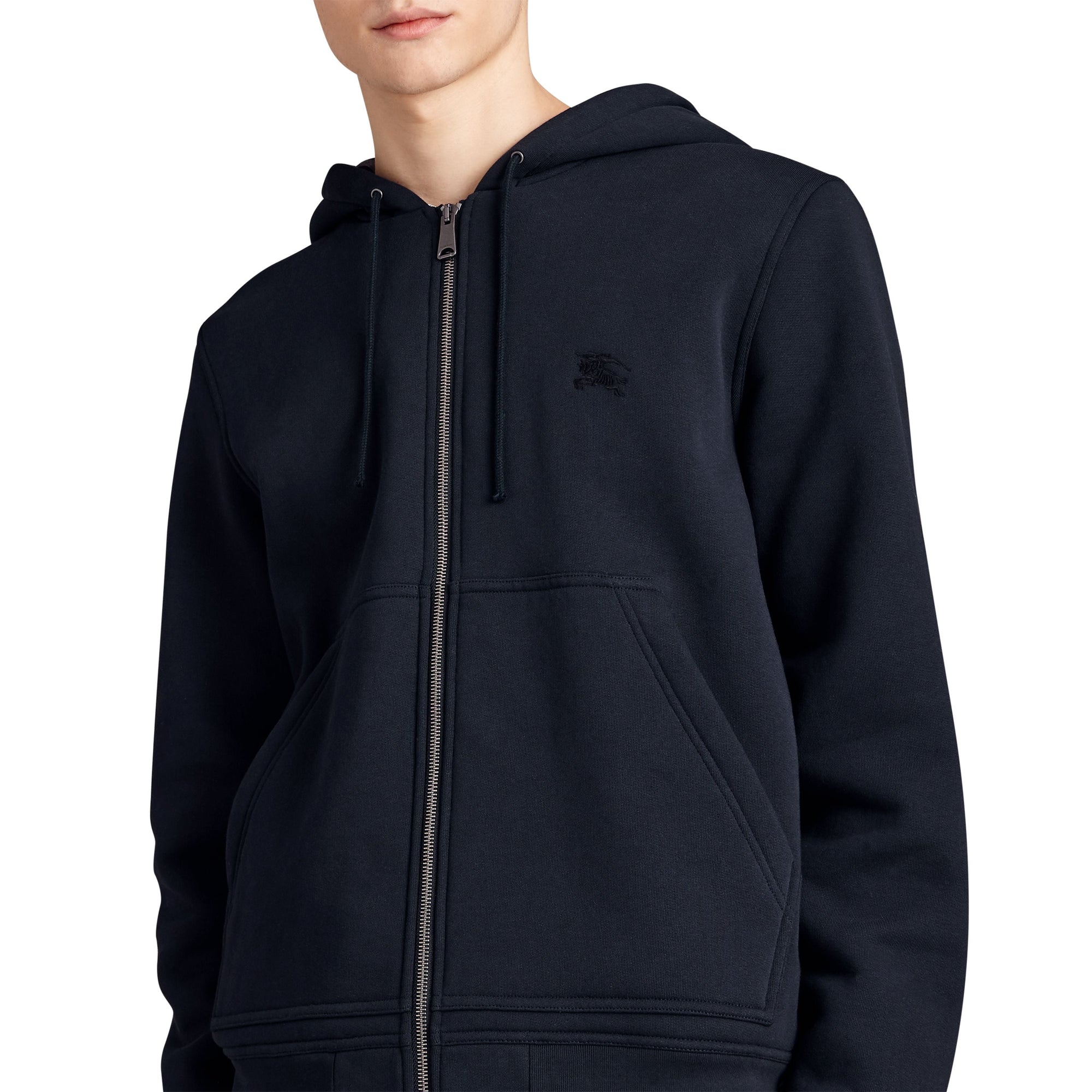NAVY Haut en jersey à capuche avec détails check