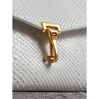 Petit sac à bandoulière en python - Blanc Craie