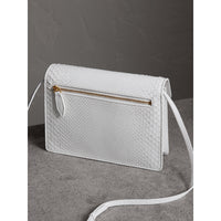 Petit sac à bandoulière en python - Blanc Craie