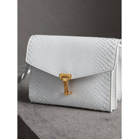 Petit sac à bandoulière en python - Blanc Craie