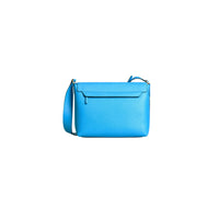 NEON BLUE Grand sac Messenger en cuir estampé