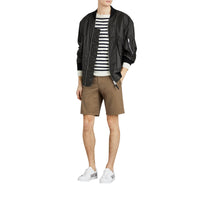 OLIVE GREEN Short chino en sergé de coton