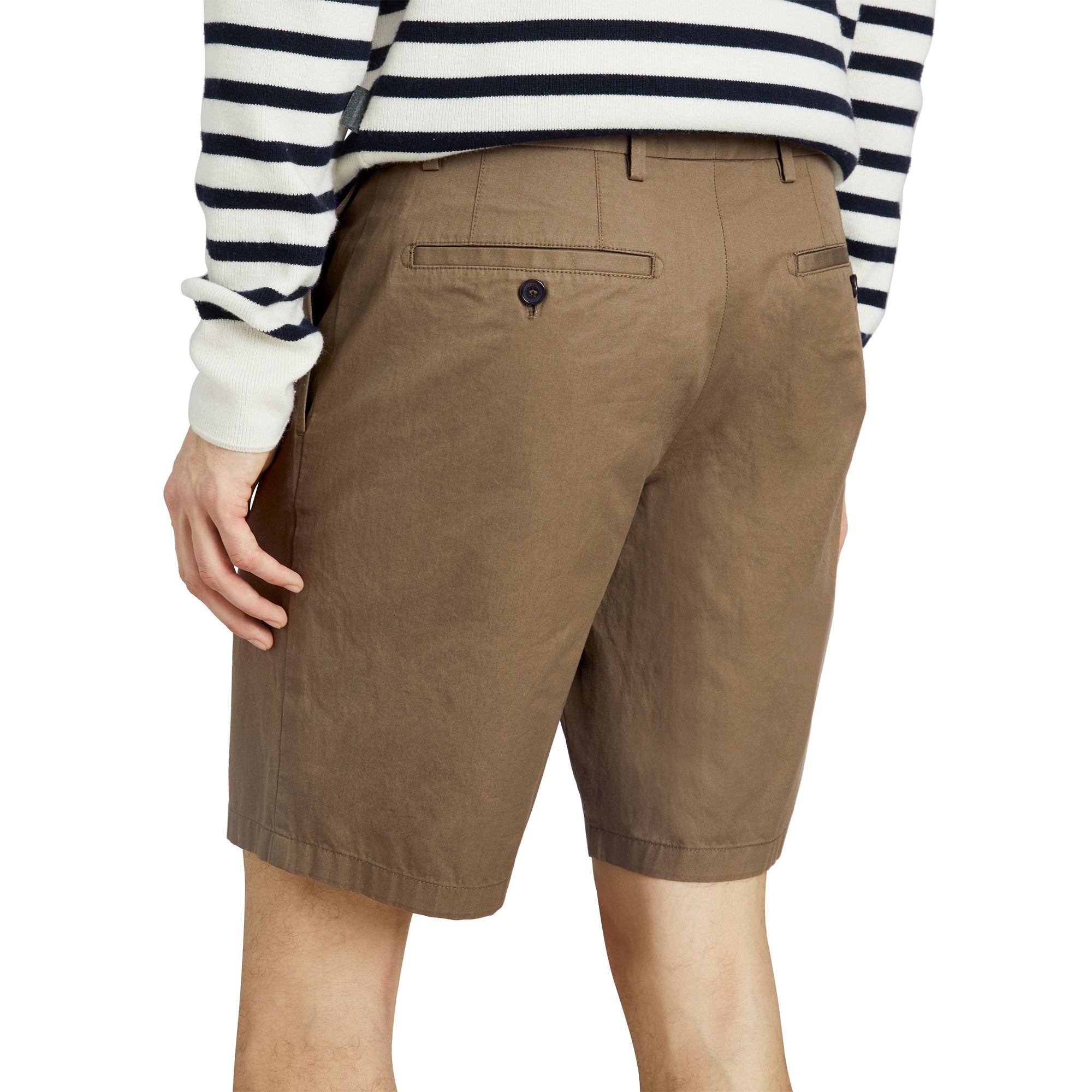 OLIVE GREEN Short chino en sergé de coton