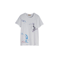 WHITE T-shirt en coton avec imprimés dessinés
