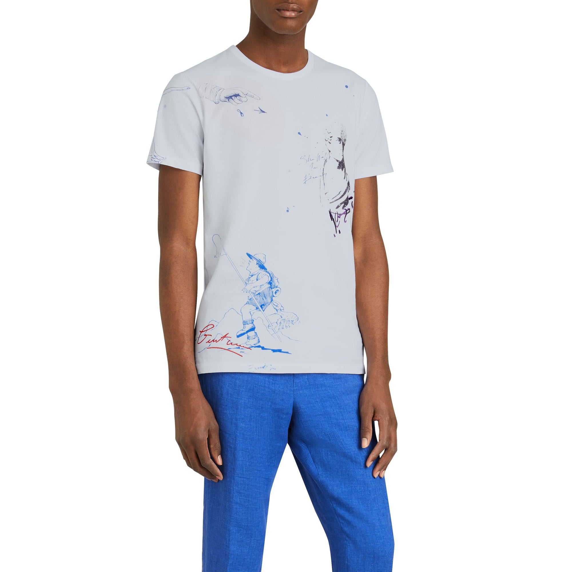 WHITE T-shirt en coton avec imprimés dessinés
