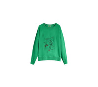 BRIGHT GREEN Sweat-shirt en coton à imprimé aventure