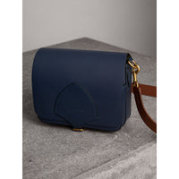 Sac the satchel carré en cuir - Indigo