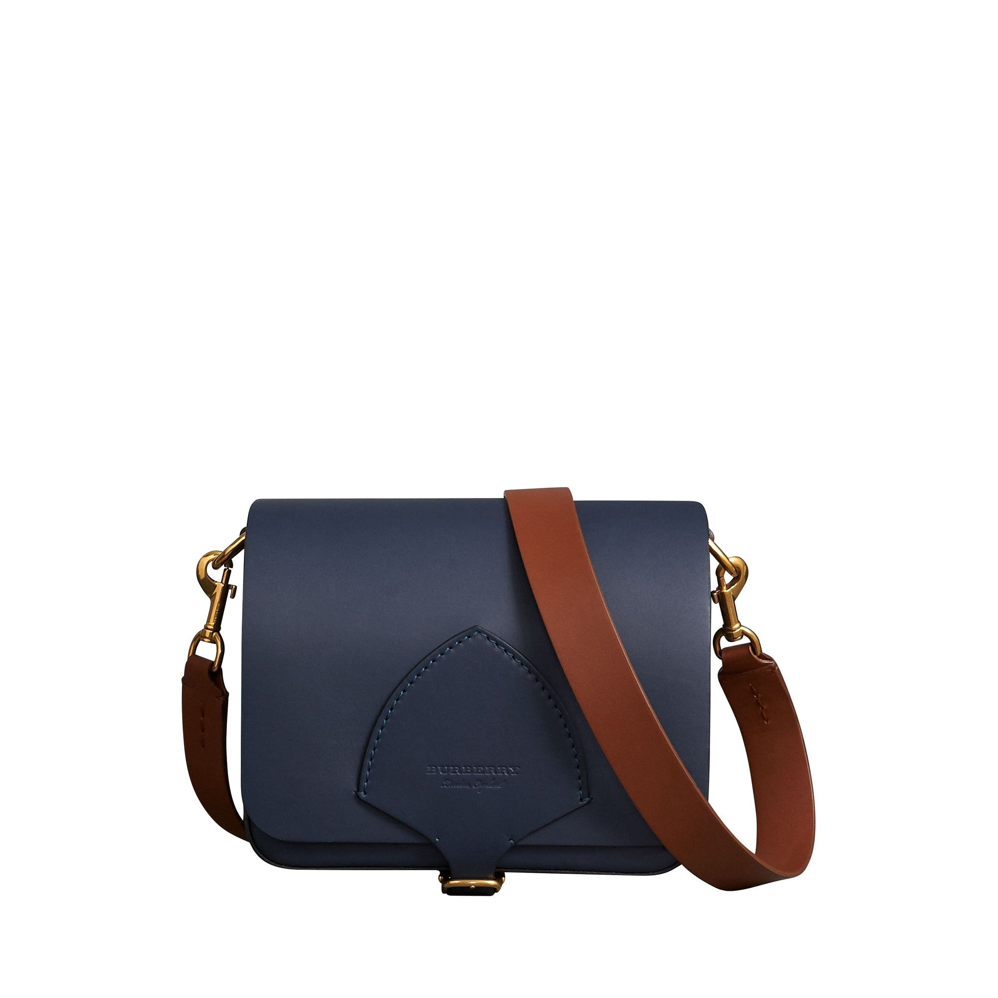 Sac the satchel carré en cuir - Indigo