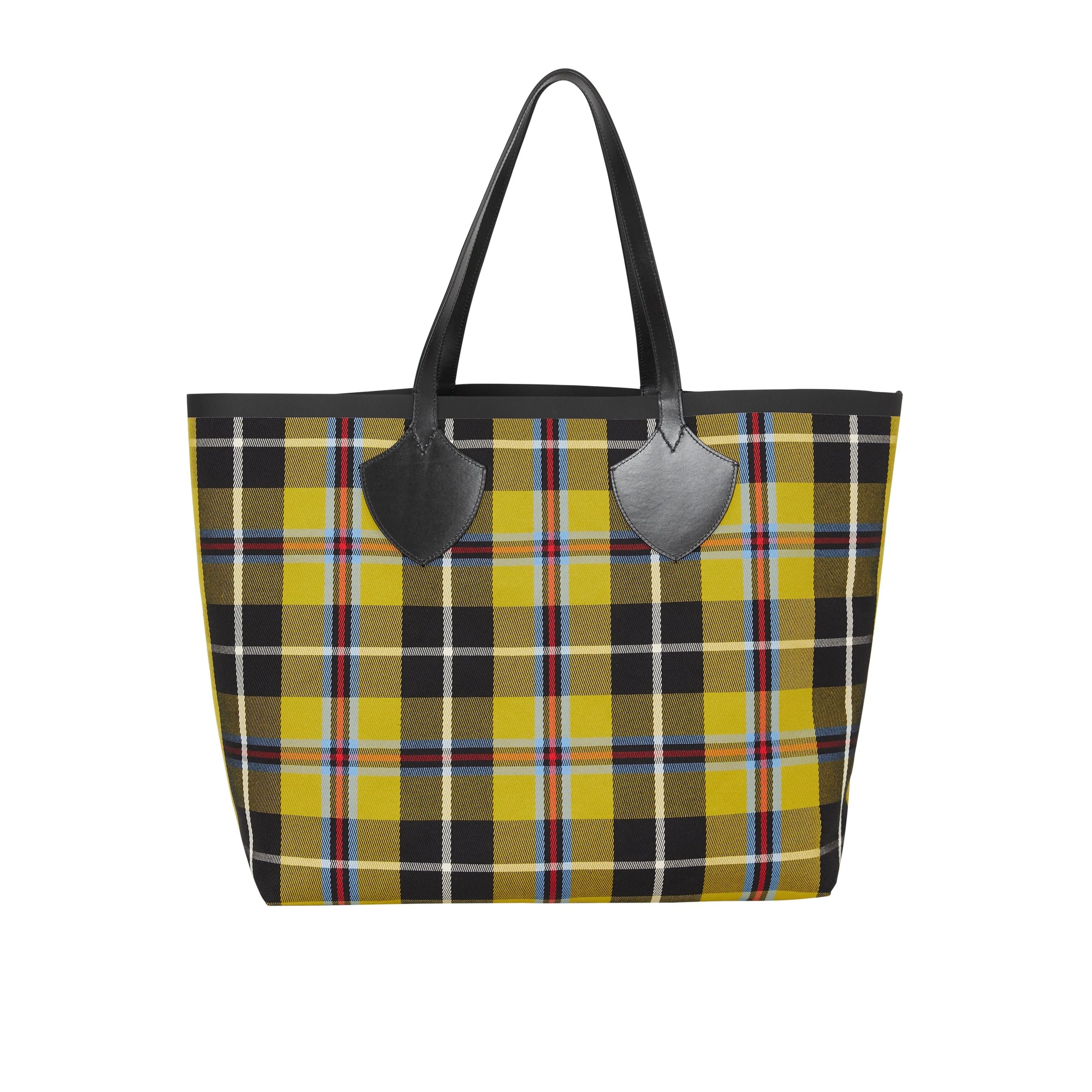 AT YELLOW/FLAXYELLOW Sac tote The Giant réversible en coton à motif Vintage check