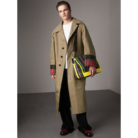 FOREST GREEN Grand sac Messenger en coton tartan