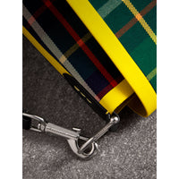 FOREST GREEN Grand sac Messenger en coton tartan