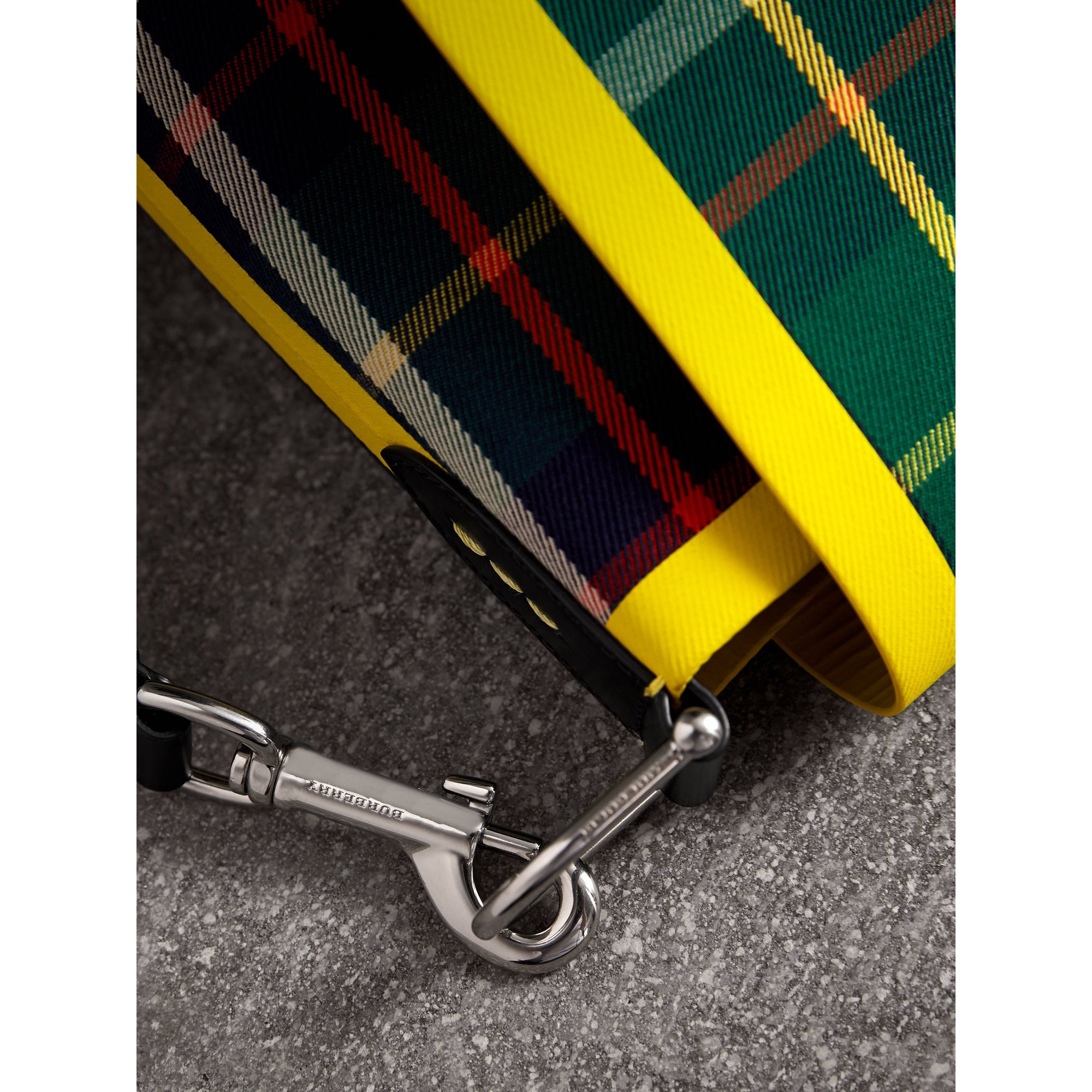FOREST GREEN Grand sac Messenger en coton tartan