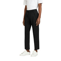 BLACK Pantalon ample en toile de coton