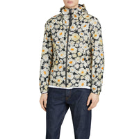 BLACK Veste à capuche en matière technique légère avec imprimé marguerite