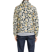 BLACK Veste à capuche en matière technique légère avec imprimé marguerite