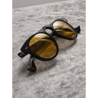 BLACK Lunettes de soleil à monture ronde The Keyhole
