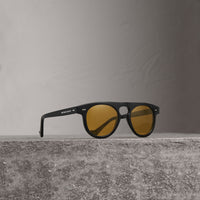 BLACK Lunettes de soleil à monture ronde The Keyhole