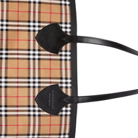 Sac tote the giant moyen en vintage check - Jaune antique & rouge vif