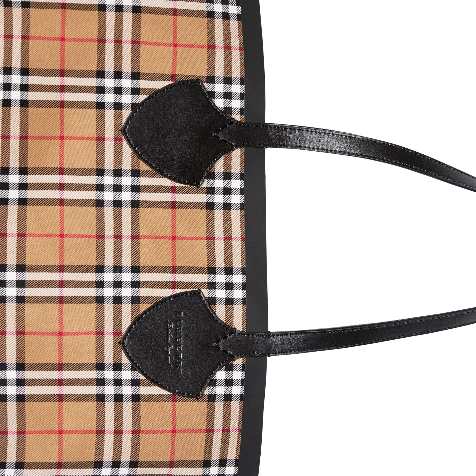 Sac tote the giant moyen en vintage check - Jaune antique & rouge vif