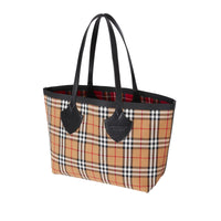 Sac tote the giant moyen en vintage check - Jaune antique & rouge vif