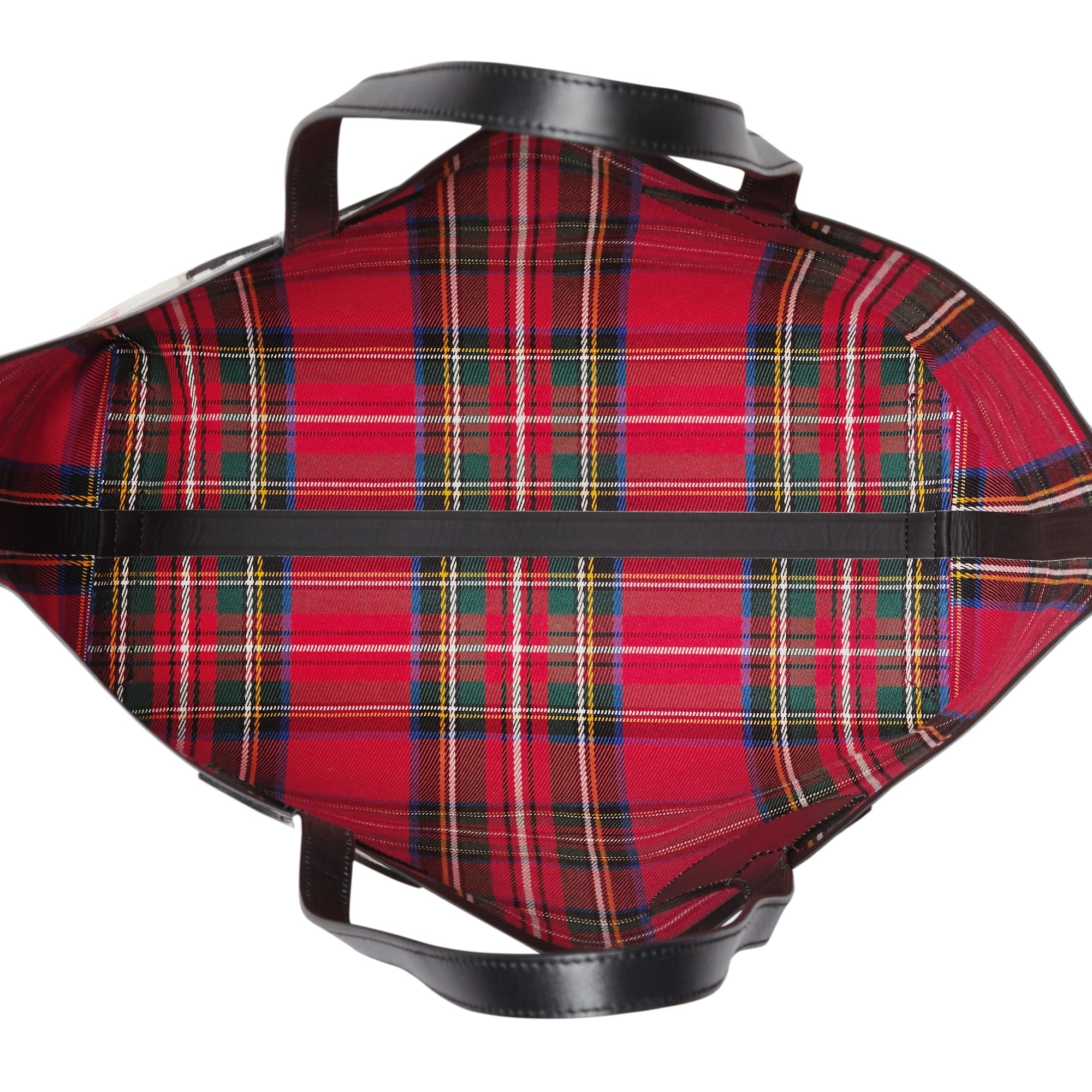 Sac tote the giant moyen en vintage check - Jaune antique & rouge vif