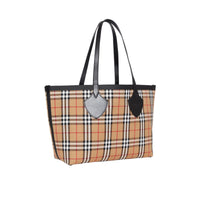 Sac tote the giant moyen en vintage check - Jaune antique & rouge vif